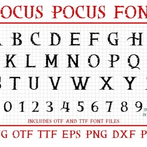 Hocus Pocus-typsnitt SVG, Hocus Pocus-typsnitt, Hocus Pocus SVG, Hocus Pocus-alfabetet SVG, Hocus Pocus-bokstäver, Halloween-typsnitt