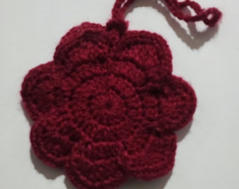 Crochet flower bag / small pouch / coaster / Airpod pouch / margenta pink pouch / cute crochet pattern