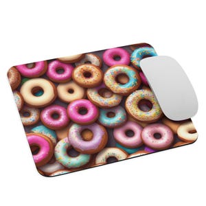Yummy Donut Mouse pad, 3D donut computer mat, Baking Gaming Mat, Donuts Mousepad, Dessert Mouse pad,