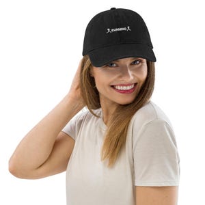 Embroidered Running Denim Hat, Women Running Cap, Women Runner Hat, Runner Hat, Running Hat, Runner Cap, Sports Hat, Sports Baseball Cap