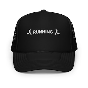 Embroidered Running trucker hat, Running hat, running cap, runner cap, runner hat, runner baseball hat, running trucker hat, running gift,