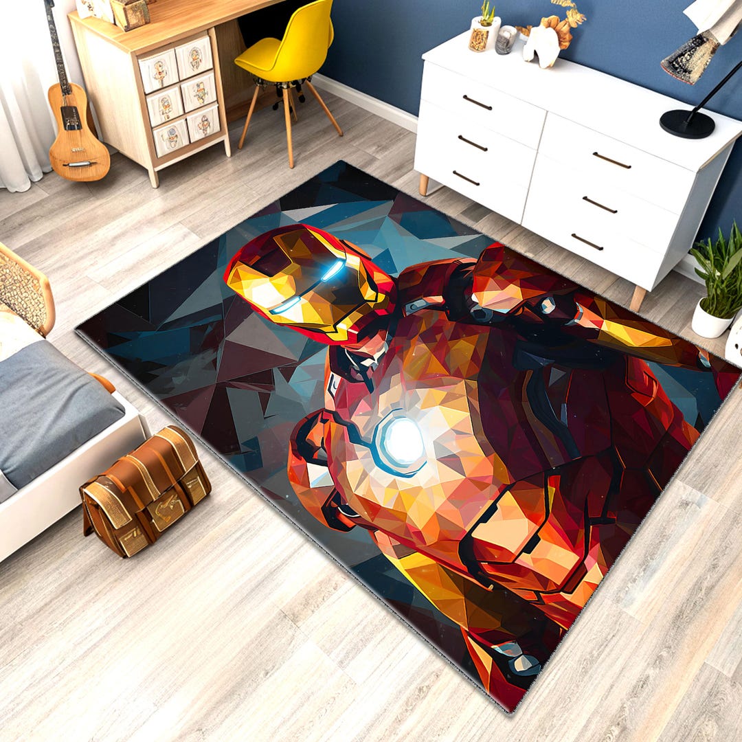 Icoon Man Rug Ironman Rug, Pop Art Style, Marvel Decor - Etsy UK