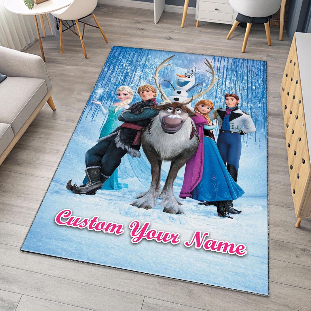 Frozen Rug Custom 'frozen' Kids Room Rug, Elsa and Anna Nursery Decor - Etsy