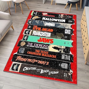 Tapis d'horreur, tapis de série de films d'horreur, tapis de peur, tapis de film populaire, décoration d'horreur, tapis cool, carpettes, tapis personnalisé, tapis populaire, cadeau pour elle