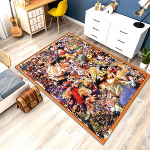 Tapete de anime, tapete de mangá, tapete misto de anime, tapete kawaii, tapete colorido, tapete fantástico, decoração de anime, tapete para quarto de bebê, tapete personalizado, tapete para área, presente para ela