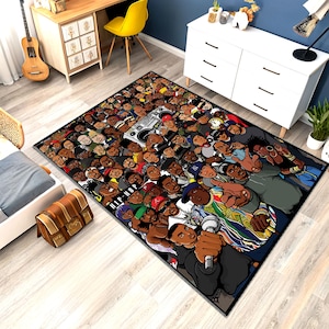 Hiphop Rug, Rap Stars Collage Rug, Music Rug, Legends Rug, Rappers Rug, Music Decor, Music Room Rug, Awesome Rug, Area Rug, Gifts for Him