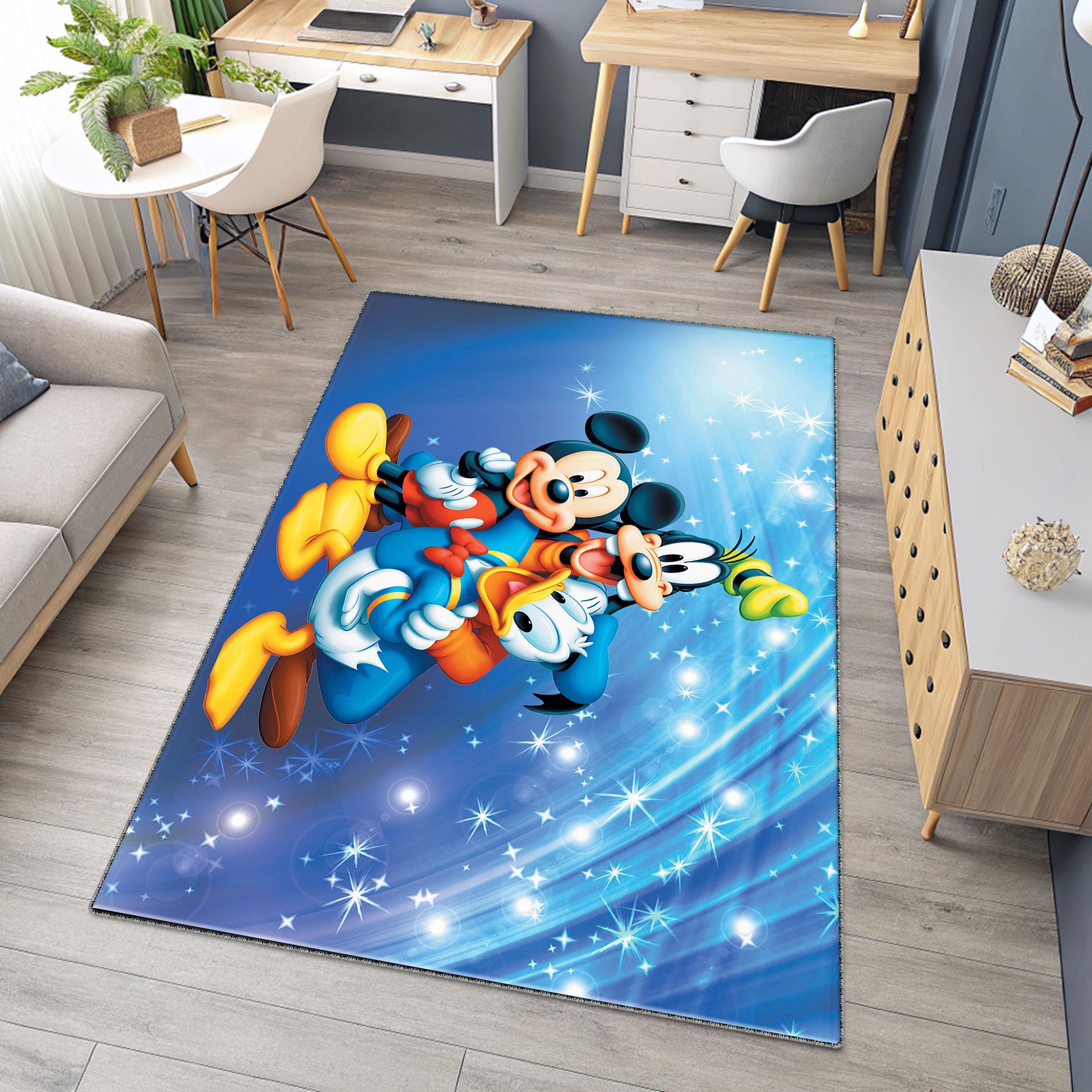 Discover Cartoon Mickey Mouse & Friends Nursery Rug, Kids Play Mat