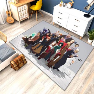 Tapete com estampas variadas de anime, tapete com estampas variadas de jogos, tapete kawaii, tapete de anime, tapete de mangá, tapete colorido, tapete fantástico, decoração de anime, tapete para quarto de bebê, tapete personalizado, tapete para área