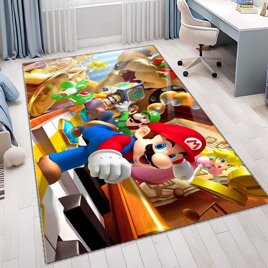 Nintendo Are Rugs Nintendo Gamer Room, Mario Bros, Mario Fan Bedroom Mat, Retro Video ...