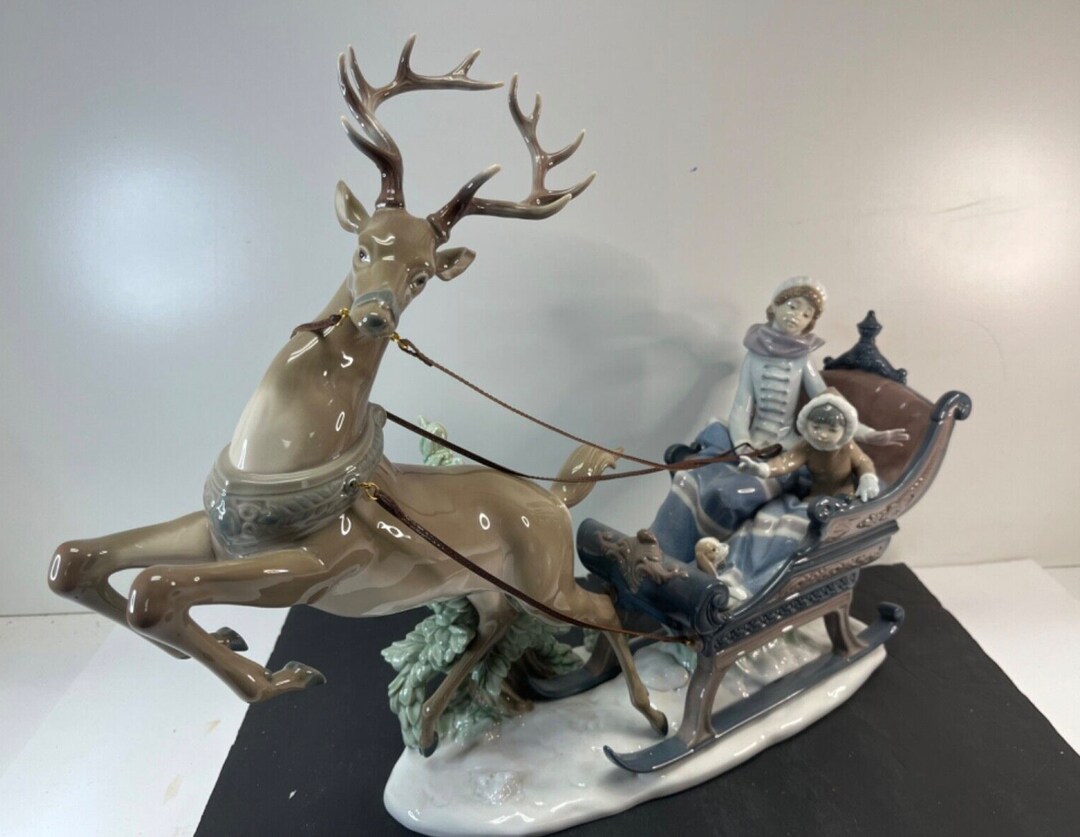 Vtg Rare Lladro Figurine WINTER WONDERLAND 1429 Etsy