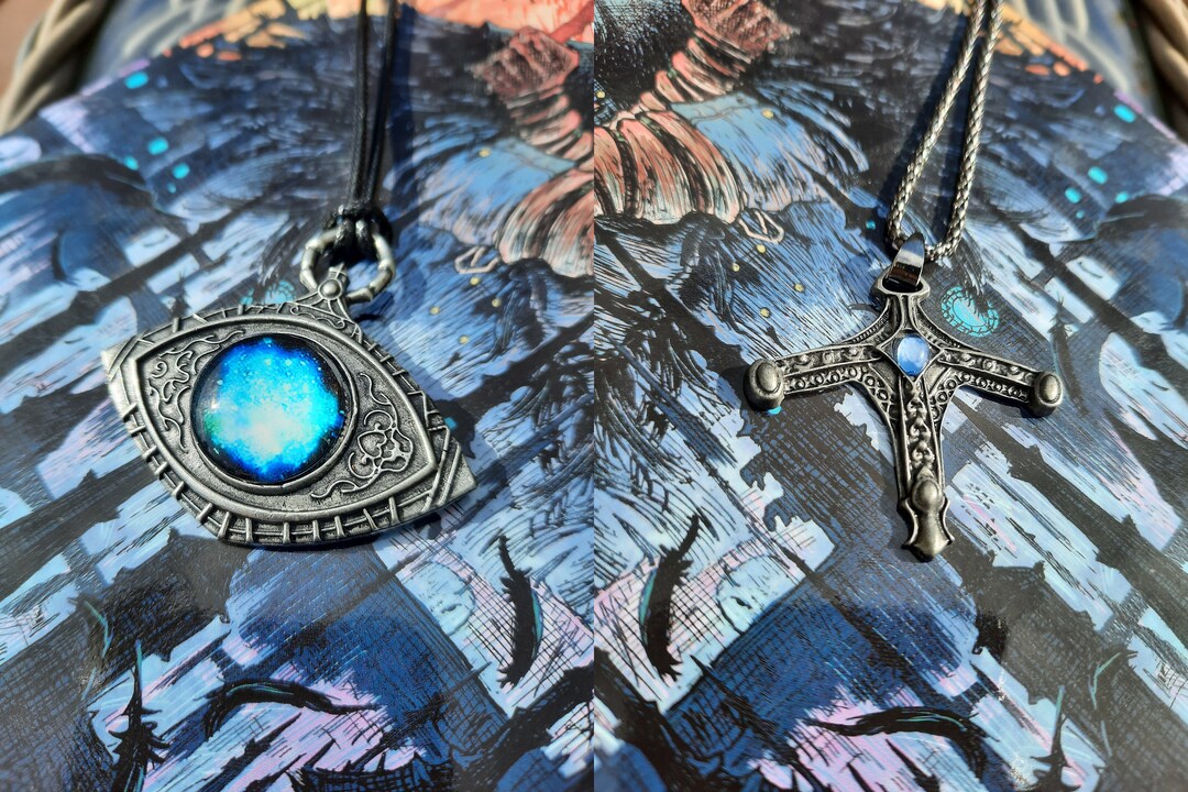 Bloodborne Cosmic Eye Watcher Swordhunter Badge Necklace Etsy