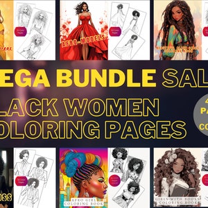 Mega Bundle Black Beauty | 450+ coloring pages, Black Girls, Black Women Coloring, Black Models, Coloring Pages PNG. Commercial Use.