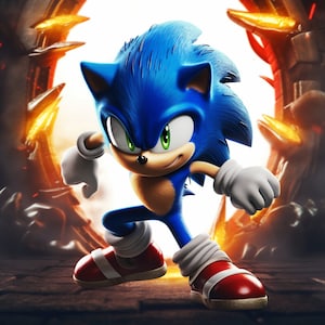 Sonic the Printable Hedgehog poster muur kunst home decor direct downloaden