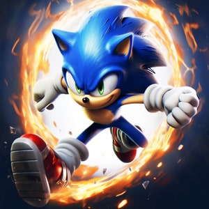 Sonic the Hedgehog poster wall art home decor instant download Printable