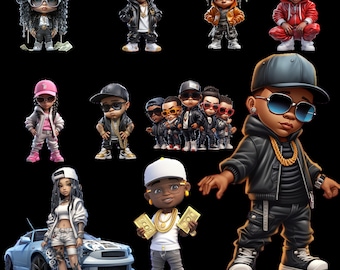 10 soldi delinquente Png bundle vita urbana streetwear file in formato SVG Design trendy T-shirt Dope Design download immediato