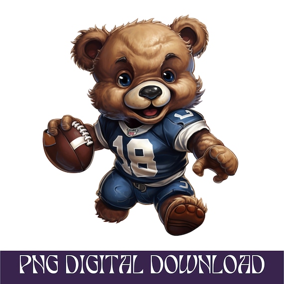 Cartoon Football Teddy Bear Png Hip Hop Money Hustler Svg Instant