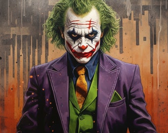 The Joker png Printable poster wall art home decor digital print
