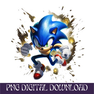 Sonic the Hedgehog Png clipart svg instant digital download