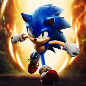 Sonic afdrukbare the Hedgehog poster muur kunst home decor direct downloaden