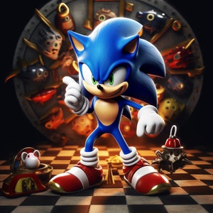 Sonic the Hedgehog Printable poster wall art home decor instant png download