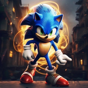 Sonic the Hedgehog Printable poster wall art home decor instant download