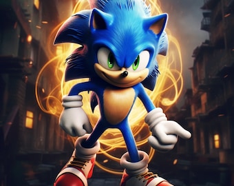 Sonic the Hedgehog Printable poster wall art home decor instant download