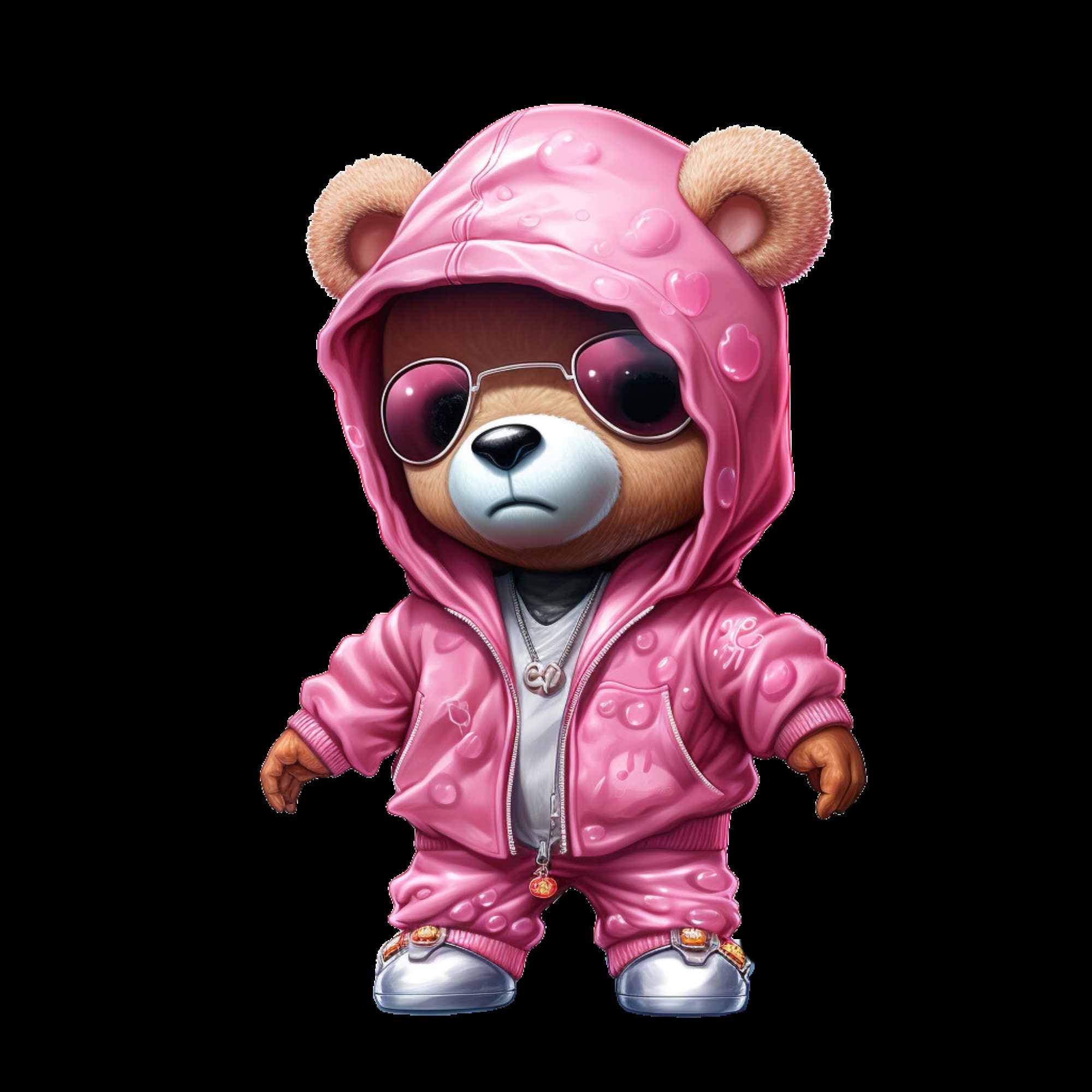 Teddy Bear Png Bundle 18 Pcs Pink Svg Hip Hop Money Hustler - Etsy