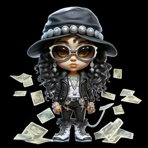Dope Money matón vida urbana streetwear Archivo Png Diseño arte digital Camiseta Dope Diseño instantáneo Chica descargar