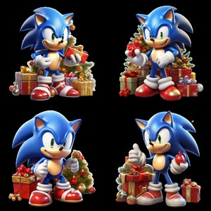 Sonic the Hedgehog Weihnachten Png Bundle Einladung Clipart svg sofortiger digitaler download
