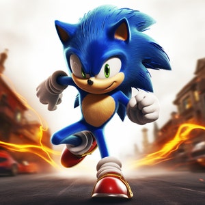 Sonic the Hedgehog poster muur kunst home decor direct afdrukbare download