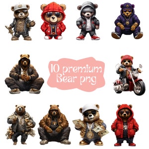 Orsacchiotto Png bundle hip hop SVG spaccone soldi