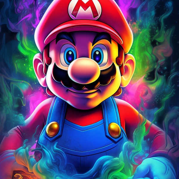 Super Mario Poster Etsy