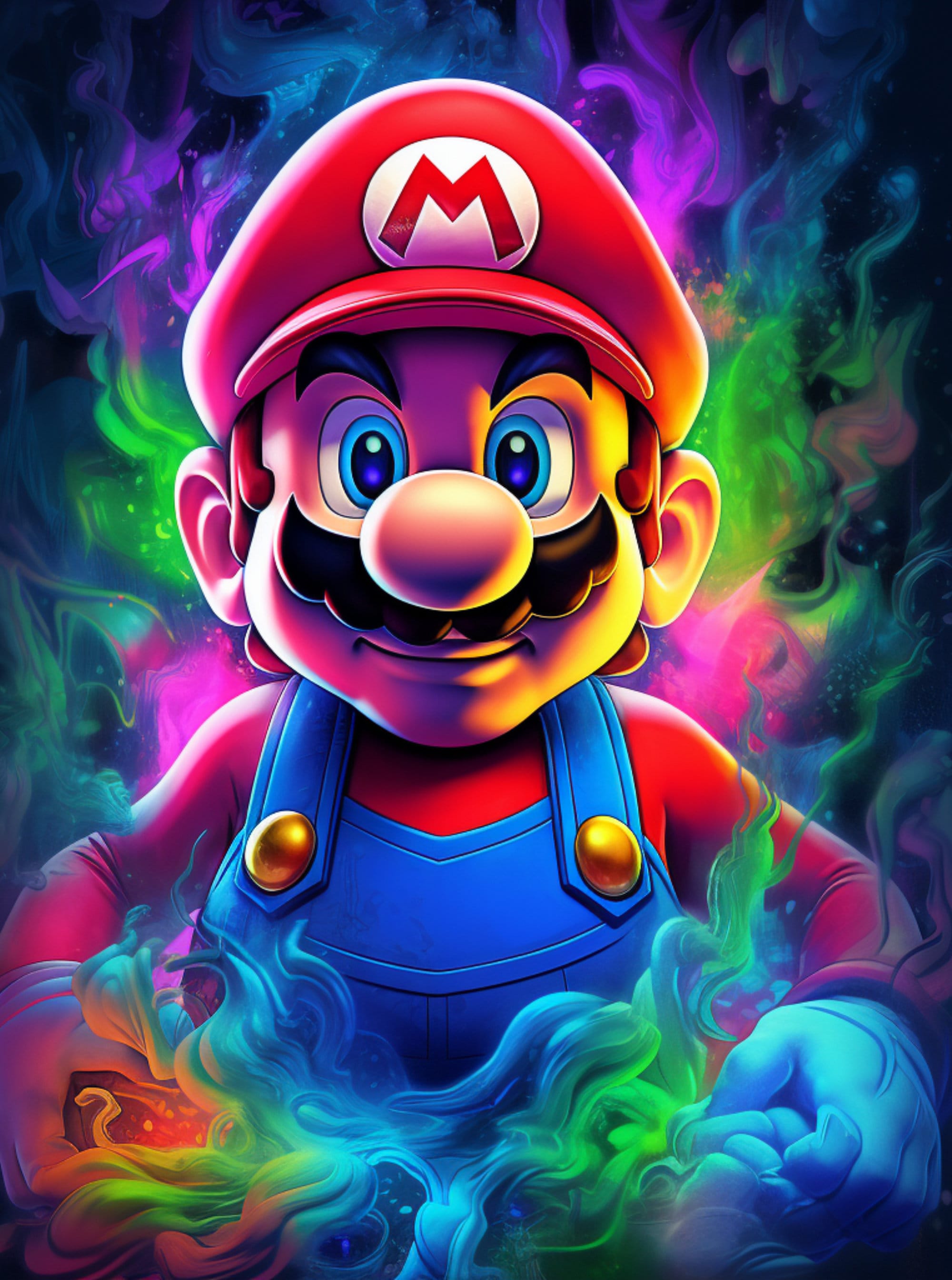 Super Mario Bros poster digital prints Printable wall art home decor instant download PNG