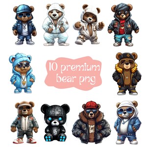 Teddy Bär Png Bundle Hip Hop Hustler svg Geld