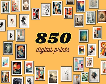 850 Wall Art Digital Prints - Universal Prints or Printable Posters for Download - Printable Eclectic Wall Art, Home Decor, Poster Set