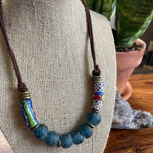 Boho Glass Bead Necklace