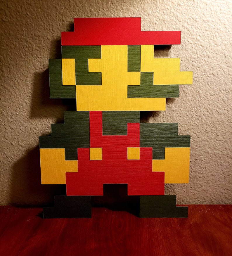 Super Mario 8bit Wall Art Etsy
