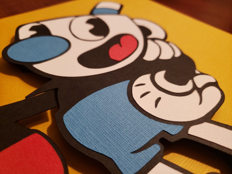 Arte de pared Papercraft de Cuphead y Mugman - Etsy México