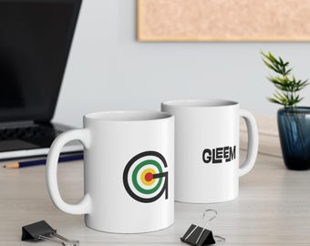 Gleem Classic Mug - White Ceramic Coffee Cup, Tea Mug, Drinkware, Gift for Her, Gift for Him, Unique Design