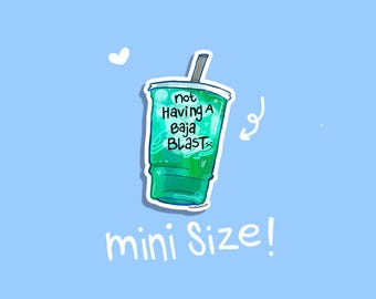 Adesivo com o meme Baja Blast | Adesivo engraçado para garrafa de água ou caderno
