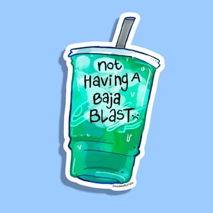 Baja Blast Vinyl Sticker – Süßer ästhetischer Tau-Aufkleber für Trinkflaschen, Laptops & Journals