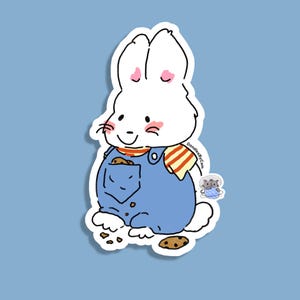 max and ruby inspired sticker, bunny Nostalgia Nostalgic |holographic| water resistant| Kawaii Stickers | Cute Adorable Stickers | Vinyl