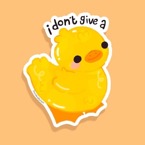Silly Duck Sticker – Ästhetisches Tier Vinyl für Laptops & Wasserflaschen