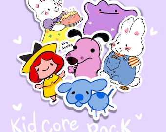 Nostalgic  kid core sticker pack bundle