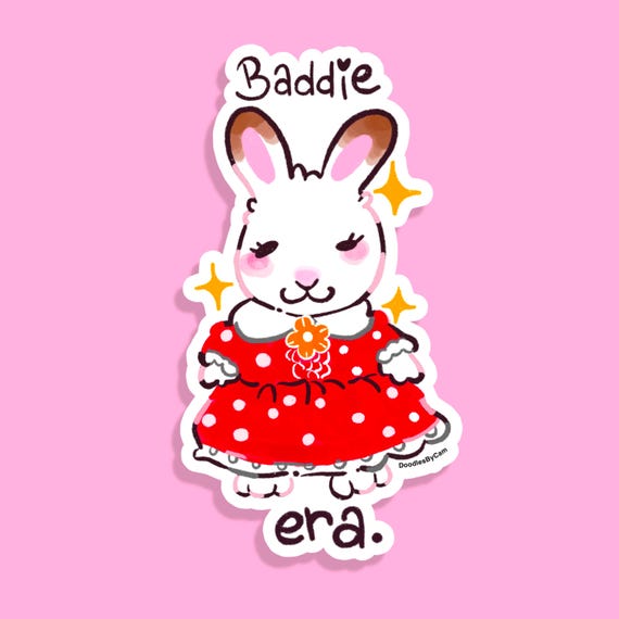 Bunny girl calico critter sticker