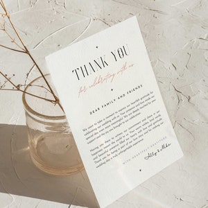 Thank You Tag Wedding Thank You Template Thank You Notes Printable ...