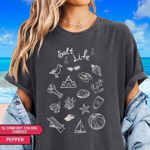 Urlaub Shirt, Strand Urlaub Salz Leben Shirt, Tattoo-Stil, Mädchen Reise Shirt, Familien Reise Shirt, Sommer Reise Strand Tshirt, Reise-T-Shirt