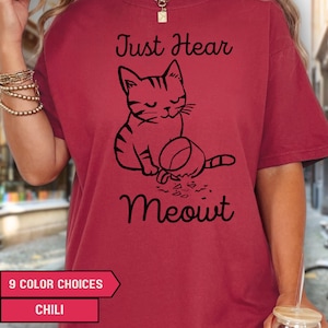 Süße Katzen T-Shirt mit Katze Miau Shirt