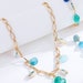 18K Gold Plated Multi-charm Necklace, Shell and Glass Charms, Gift for Her, Minimalist Design - Etsy