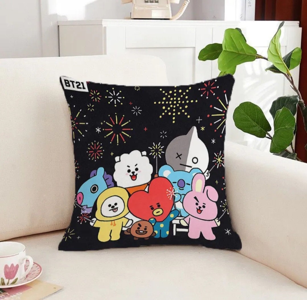 BT21 Official Edition Kpop BTS Emoji Pillow Cover with Pillow by Line  Friends